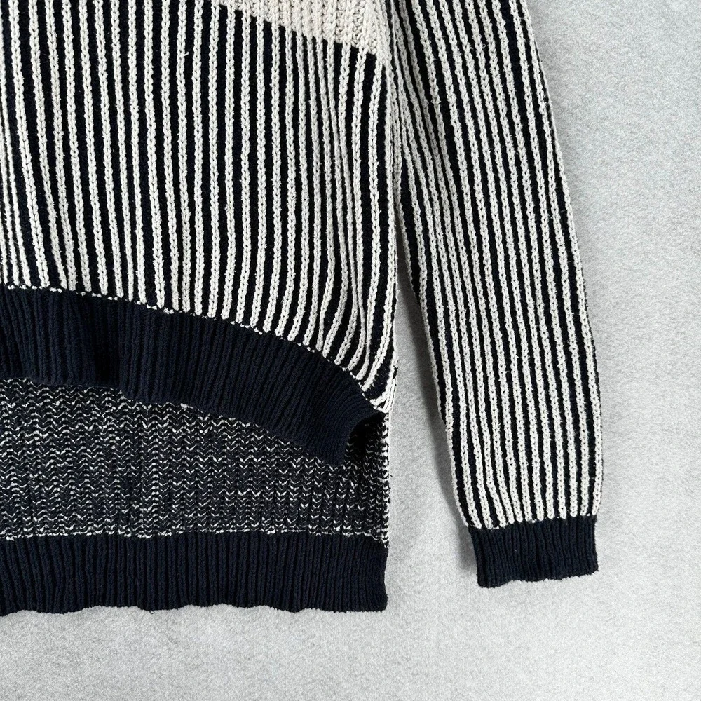 One x One Teaspoon Tunic Sweater Womens LARGE Blue Ivory Oversized‎ Striped - Picture 5 of 15
